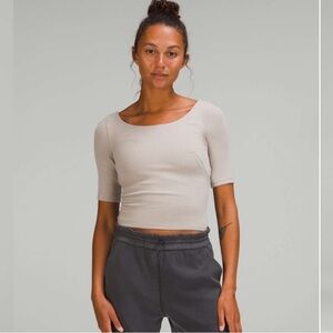Lululemon Ribbed Micro-Modal Half Sleeve T-Shirt size 6